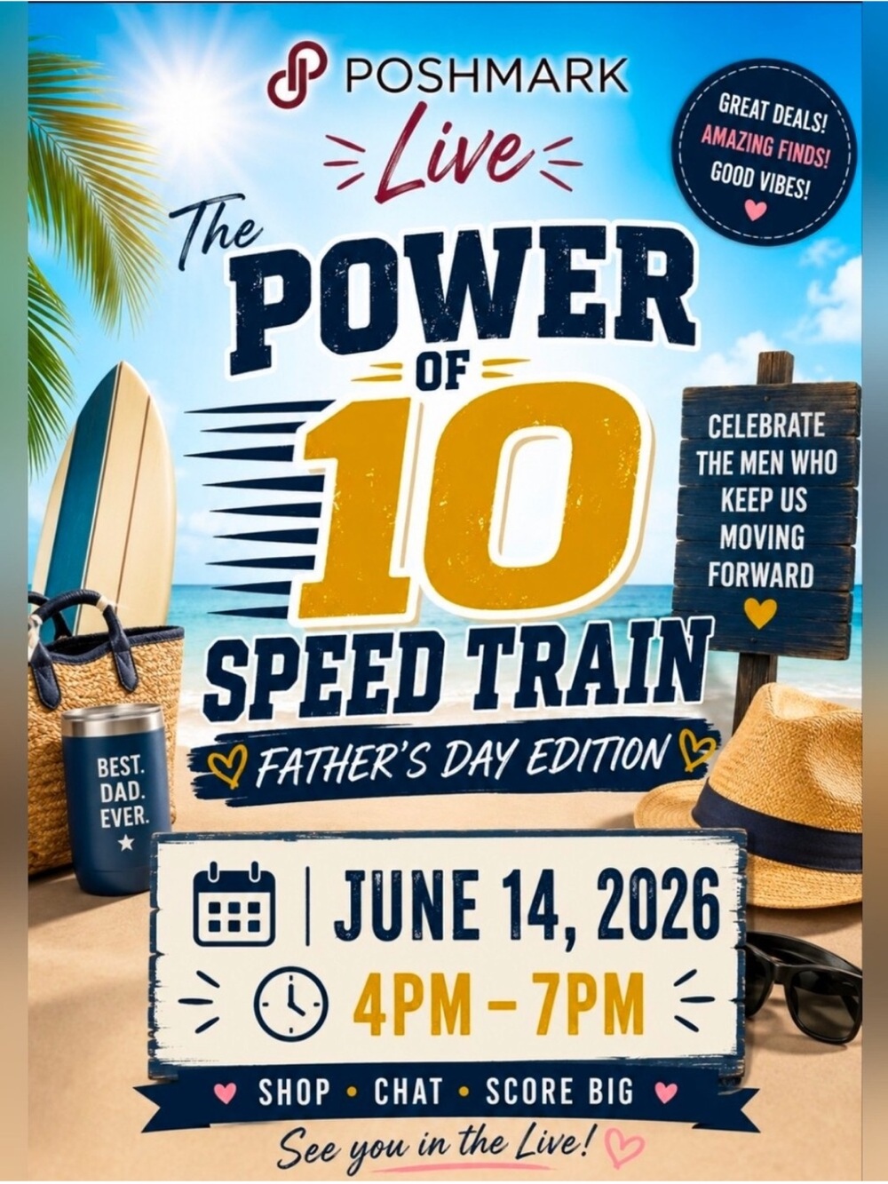 Power of 10 SPEED TRAIN - Father’s day edition June 14th 4pm - 7 pm I am on 5:50 - Picture 1 of 1